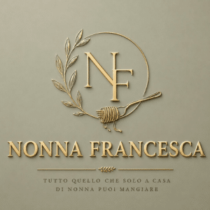 logo du restaurant nonna francesca avec une fourchette qui entoure des spaghettis